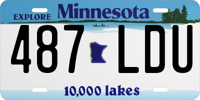 MN license plate 487LDU