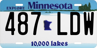 MN license plate 487LDW