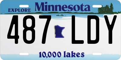 MN license plate 487LDY