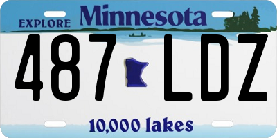 MN license plate 487LDZ