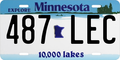 MN license plate 487LEC
