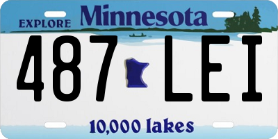 MN license plate 487LEI