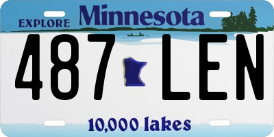 MN license plate 487LEN