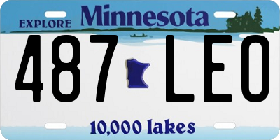 MN license plate 487LEO