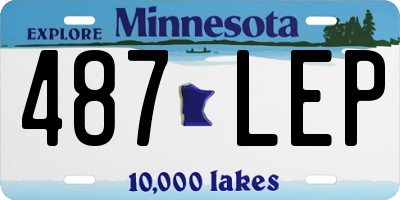 MN license plate 487LEP