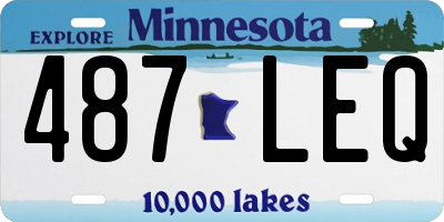 MN license plate 487LEQ