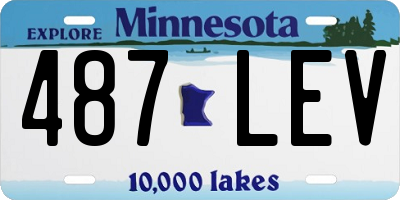 MN license plate 487LEV