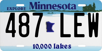 MN license plate 487LEW