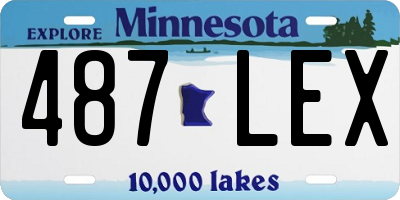 MN license plate 487LEX