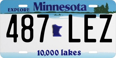 MN license plate 487LEZ