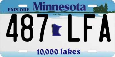 MN license plate 487LFA