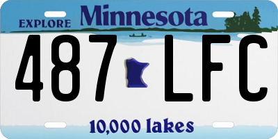 MN license plate 487LFC