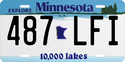 MN license plate 487LFI