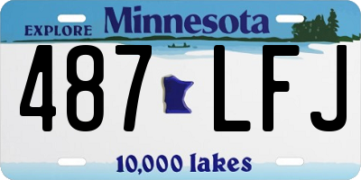 MN license plate 487LFJ