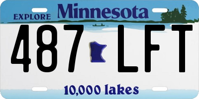 MN license plate 487LFT