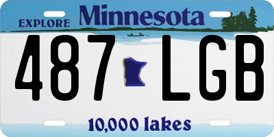 MN license plate 487LGB