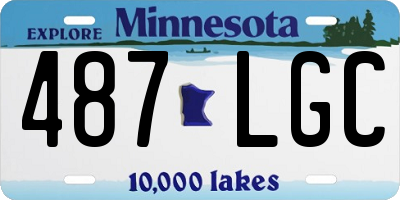 MN license plate 487LGC