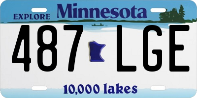 MN license plate 487LGE