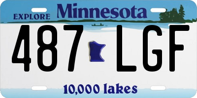 MN license plate 487LGF