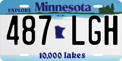 MN license plate 487LGH