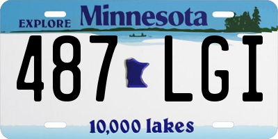 MN license plate 487LGI