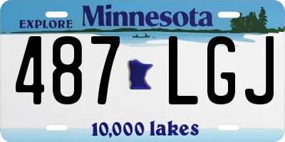 MN license plate 487LGJ