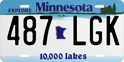 MN license plate 487LGK