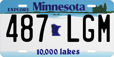 MN license plate 487LGM
