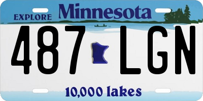 MN license plate 487LGN