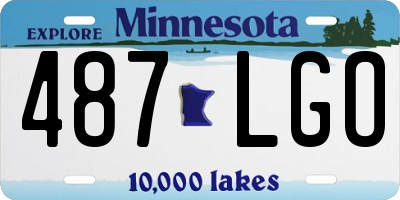 MN license plate 487LGO