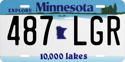 MN license plate 487LGR