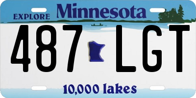 MN license plate 487LGT