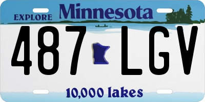 MN license plate 487LGV