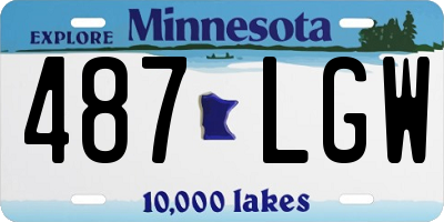 MN license plate 487LGW