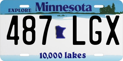 MN license plate 487LGX