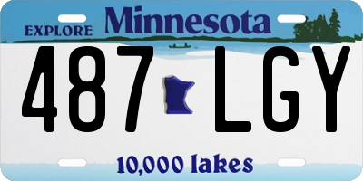 MN license plate 487LGY