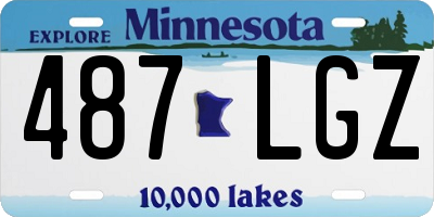 MN license plate 487LGZ