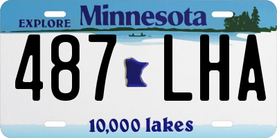 MN license plate 487LHA