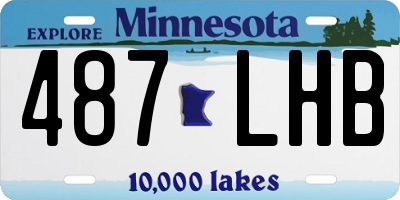 MN license plate 487LHB
