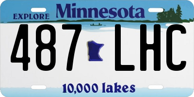 MN license plate 487LHC
