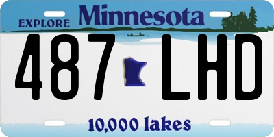 MN license plate 487LHD