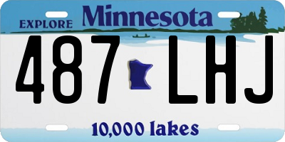 MN license plate 487LHJ