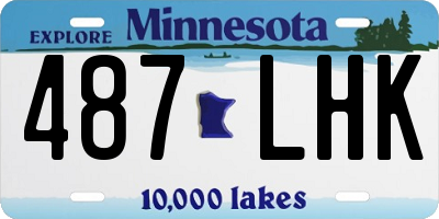 MN license plate 487LHK