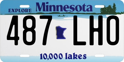 MN license plate 487LHO