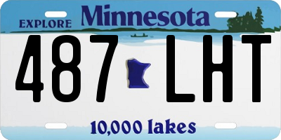 MN license plate 487LHT