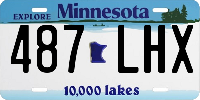 MN license plate 487LHX