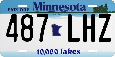 MN license plate 487LHZ