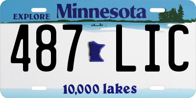 MN license plate 487LIC