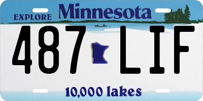 MN license plate 487LIF