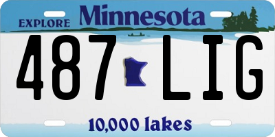 MN license plate 487LIG